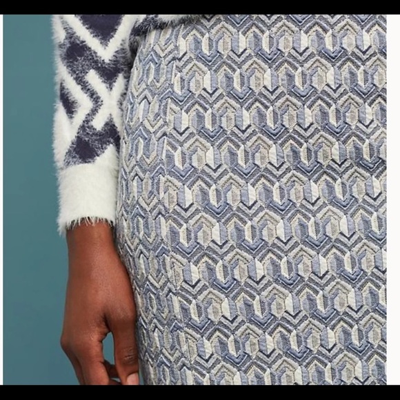 Anthropologie Maeve Emmy Textured Pencil Skirt - Picture 3 of 6